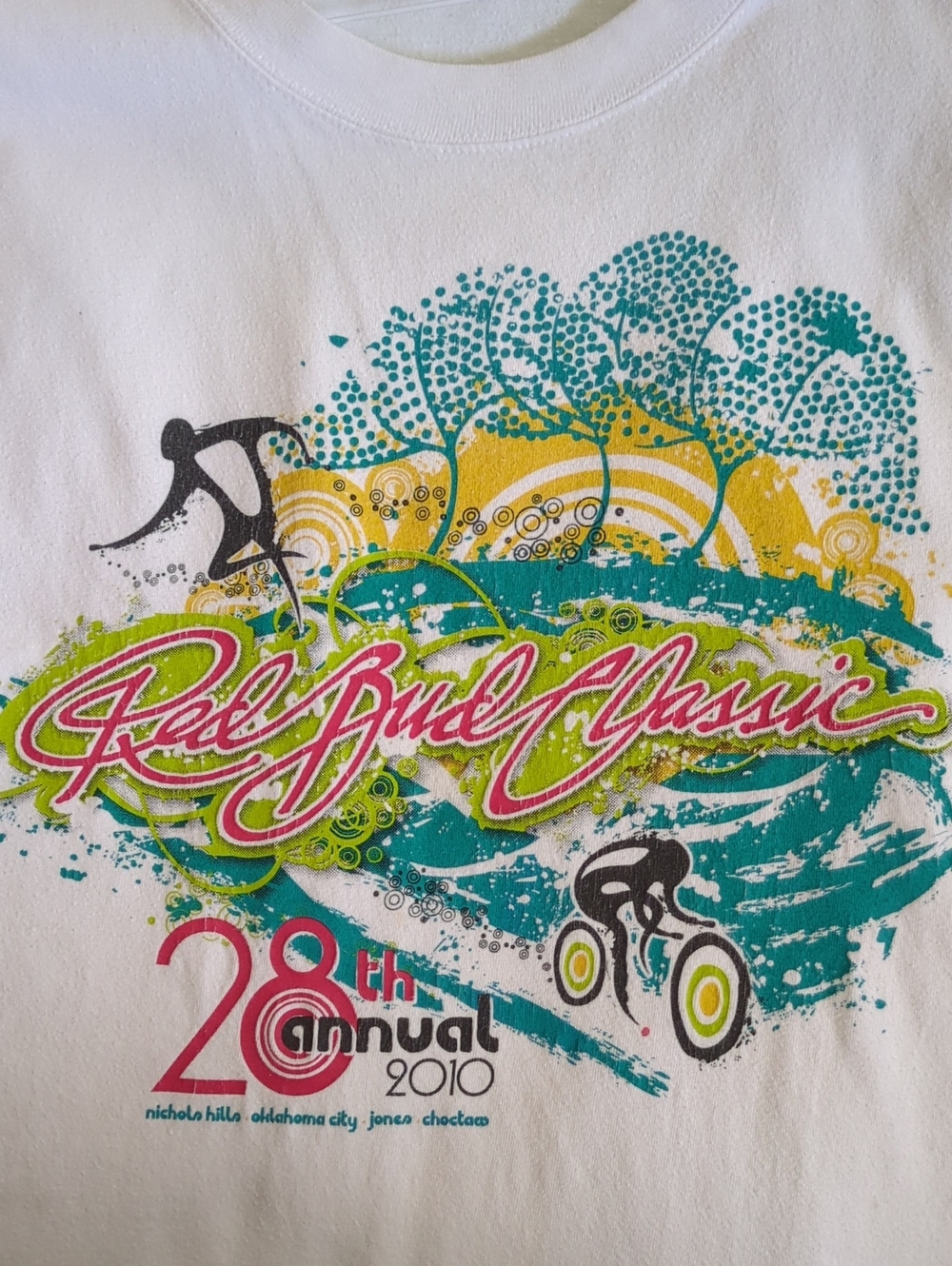 28th Annual Red Bud Classic 2010 Men's White Graphic  T‑Shirt